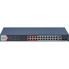 Hikvision Hıkvısıon DS-3E1326P-EI(B) 370W Poe Yönetilebilir 24 Port Swıtch