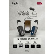 Thorqart Makaralı Bluetooth Kulaklık V83 LED Ekranlı Kulaklık 20 Saat Kesintisiz Kullanım