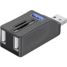 Lunatic 8060 USB 3.0 Hub 5 Port Çoklayıcı Sd Tf Micro Sd Mmc Kart Okuyucu Splitter Çevirici