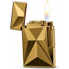 Belirtilmemiş Premium Metal Gazlı Çakmak – Gold | Lüks Tasarım | Yeniden Doldurulabilir