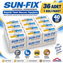 Sun-Fix 40 gr Universal Verwendbar Kaynak Tamir Macunu Yapıştırıcı 36 Adet 1 Koli Paket