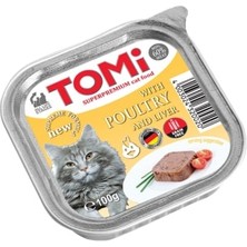 Edntrend Tomi  Kümes Hayvanı ve Ciğerli Alüminyum Yaş Mama 100GR (Pate)