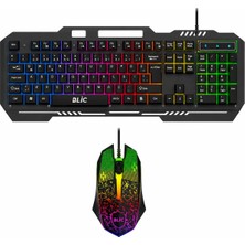 Belirtilmemiş Bkb9 Rgb Mekanik Hisli Klavye ve Mouse Oyuncu Seti