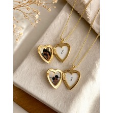 Moonpiece Collection Kişiye Özel Çelik Resimli Baş Harfli Kolye Heydiye Arkadaş Sevgili