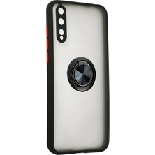 Homestead Huawei P40 Lite E Montreal Yüzüklü Silikon Kapak - Siyah