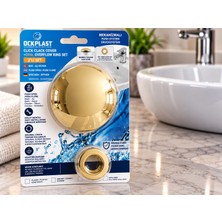 OCK Plast Lavabo Gider Süzgeci Bas Aç Pop-Up Sistem Taşma Yüzüklü Dayanıklı Tasarım