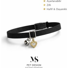 MS Pet Design Zilli Kedi Tasması/charm Detaylı