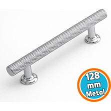 Nzb Mobilya Mutfak Çekmece Dolabı Dolap Kulpları Kapak Kulpu Kulbu Metal Kulp 128 mm Krom Renk