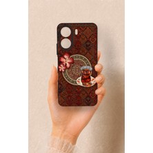 Vip Case Redmi 13C Uyumlu Halı ve Çay Desenli Silikon Kılıf