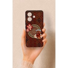 Vip Case Vivo V60 Lite Uyumlu Halı ve Çay Desenli Silikon Kılıf