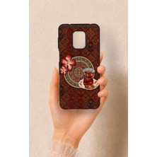 Vip Case Redmi Note 9 Pro 9s Uyumlu Halı ve Çay Desenli Silikon Kılıf