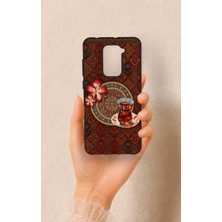 Vip Case Redmi Note 9 Uyumlu Halı ve Çay Desenli Silikon Kılıf