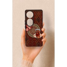 Vip Case Vivo V40 Uyumlu Halı ve Çay Desenli Silikon Kılıf