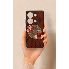 Vip Case Redmi Note 13 Pro 4g Uyumlu Halı ve Çay Desenli Silikon Kılıf