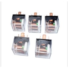 Zembil 5 Adet 12V 5 Uçlu 40 Amper LED Işıklı Mini Şeffaf Röle