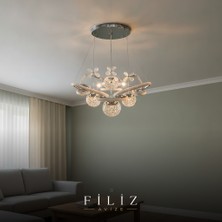 Filiz Avize Modern LED Küre Sarkıt Salon ve Yemek Masası Avizesi