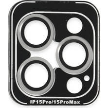 Fantastik Store Joko Apple iPhone 15 Pro Max Pvd Metal Kamera Lens - Gümüş