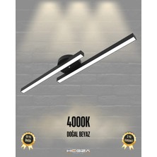 Hegza Lighting Marea ( Siyah Kasa, Gün Işığı ) Ledli Modern Plafonyer LED Avize, Salon, Mutfak, Oturma Odası