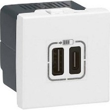 Legrand Ikılı USB Prız, Telefon Şarjı Içın, 5V, 3A, A+C Tıpı 077592
