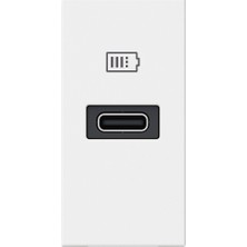 Legrand Teklı USB Prız, Telefon Şarjı Içın, 5V, C Tıpı , 20W, Beyaz, 1m 077690L