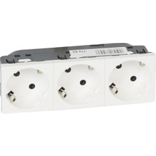 Legrand Üçlü Top. Prız, 45°, Otomatık, 16A, 250V~, 6m, Beyaz 278253L