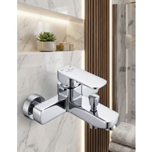 Osella Krom Kare Lüks Banyo Bataryası 100% Pirinç Gövde Şık Tasarım