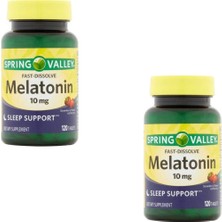 2 Adet - Spring Valley Uyku Düzenleyici - 10 Mg 240 Adet - Jet-Lag ve Uyku Sorunlarına Destek -Sleep Support -