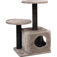 Karlie Edntrend Karlıe Katlı  Evi ve Tırmala Tahtası Gri (45X35X70)