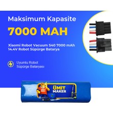 Ümit Maker Xiaomi Robot Vacuum S40 7000 Mah 14.4V Robot Süpürge Batarya