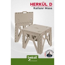 Beksit BEKSİT OUTDOOR Herkül D Katlanır Masa (Bej)