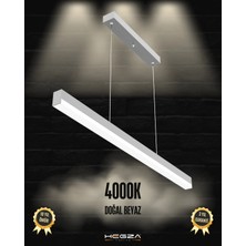 Hegza Lighting Magro 120CM (Gri Kasa, Günışığı) - Ledli Sarkıt Lineer Modern LED Avize, Salon, Mutfak, Masa Üstü Avize