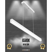 Hegza Lighting Magro 120CM (Beyaz Kasa, Beyaz Işık) - Ledli Sarkıt Lineer Modern LED Avize, Salon, Mutfak, Masa Üstü Avize