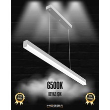 Hegza Lighting Magro 120CM (Gri Kasa, Beyaz Işık) - Ledli Sarkıt Lineer Modern LED Avize, Salon, Mutfak, Masa Üstü Avize