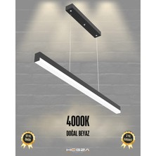 Hegza Lighting Magro 100CM (Siyah Kasa, Günışığı) - Ledli Sarkıt Lineer Modern LED Avize, Salon, Mutfak, Masa Üstü Avize