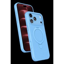 MiraLive Newface Apple Iphone 18 Pro Max Regal Magsafe Standlı Kapak - Sierra Blue