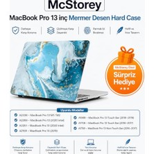 MacBook Pro 13 Mermer Desenli Kılıf A1706 A1708 A1989 A2159 A2251 A2289 A2338 M1 M2 Uyumlu Ince H