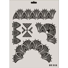 Ceylan Adam Mey Ithalat® Rich Dantel Seri DN-918 Stencil 35X25 cm