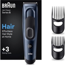Braun Series 5 HC5350, Erkekler Için 17 Uzunluk Ayarına Sahip Saç Kesme Makinesi