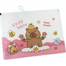 Capybara Tasarımlı A4 Şeffaf Dosya