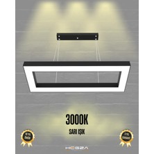 Hegza Lighting Mesita (Siyah Kasa, Sarı Işık) Ledli Sarkıt Modern LED Avize