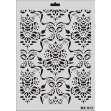Ceylan Adam Mey Ithalat® Rich Dantel Seri DN-912 Stencil 35X25 cm