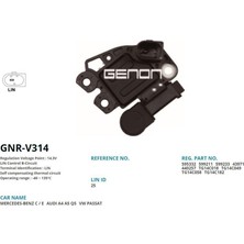 Genon V314 Alt. Konjektor 12V Mercedes Benz C - E / Audi A4 - A5 - Q5 / Volkswagen Passat (Lın) VR-V8052-VR-V3722-M233-M603-595332-