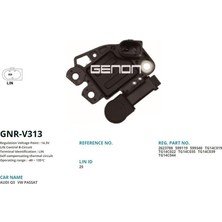 Genon V313 Alt. Konjektor 12V Audi A4 - A5 - Q3 - Q5 / Seat Leon / Skoda Octavia / Volkswagen Passat (Lın) VR-V3788-M603-2623788-599119-599340