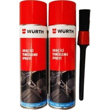 Würth Araç Içi Temizleme Köpüğü 2 Adet 500 ml 500 ml ve Detaylı Temizlik Fırçası