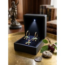 Papatya Silver 925 Ayar Gümüş Özel Tasarım Kiraz Kolye Küpe Set.rose.gold.rodaj Renk Seçeneği