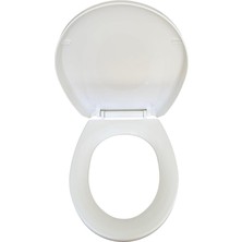 Klozet Kapağı, Akdeniz Modeli Duroplast Malzeme, Beyaz, Oval, Yavaş Kapanır ve Normal Kapanır M