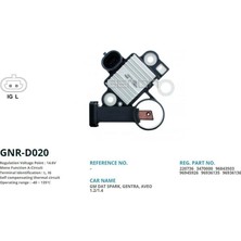 Genon D020 Alt. Konjektor 12V Chevrolet Spark - Aveo 1.2 - 1.4 (L. Ig) VR-K09-D2020-220736-3470000-9684350