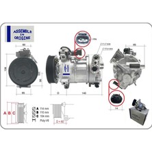 Gua 41321 Klima Kompresörü (Sifir Ürün) Fiat 500X (334_) 2.0 D Multijet 4x4 Jeep Renegade 1.6 Multijet 51936675-51989198-71796590-71796592