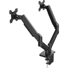 Masa Tip 13-32'' Çift Kollu Hareketli Akrobat Stand Çift Kol Lcd-Led Monitör Tutucu Stand Askı A