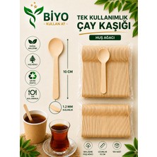 Biyo Tek Kullanımlık Ahşapçay Kaşığı 10CM 100ADET